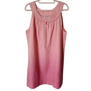 Charlie Paige XL Pink Ombre Linen Cotton‎ Sleeveless Sundress Summer Shift Dress